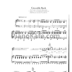 Ноты Elton John - Crocodile rock - предпросмотр