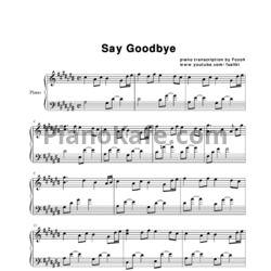 Ноты Chris Brown - Say goodbye - предпросмотр