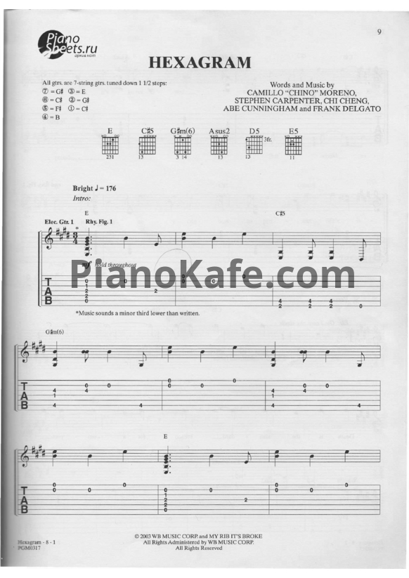 Ноты Deftones - Deftones (Книга нот) - PianoKafe.com