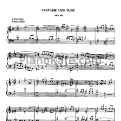 Ноты И. Бах - Фантазия и фуга ля минор (BWV 904) - предпросмотр