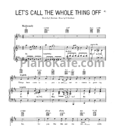 Ноты Louis Armstrong - Let's call the whole thing off - предпросмотр