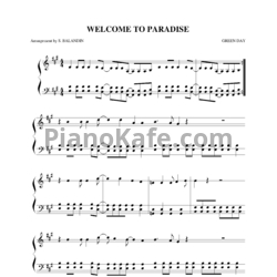 Ноты Green Day - Welcome to paradise - предпросмотр