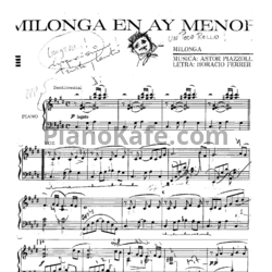 Ноты Astor Piazzolla - Milonga en ay menor - предпросмотр