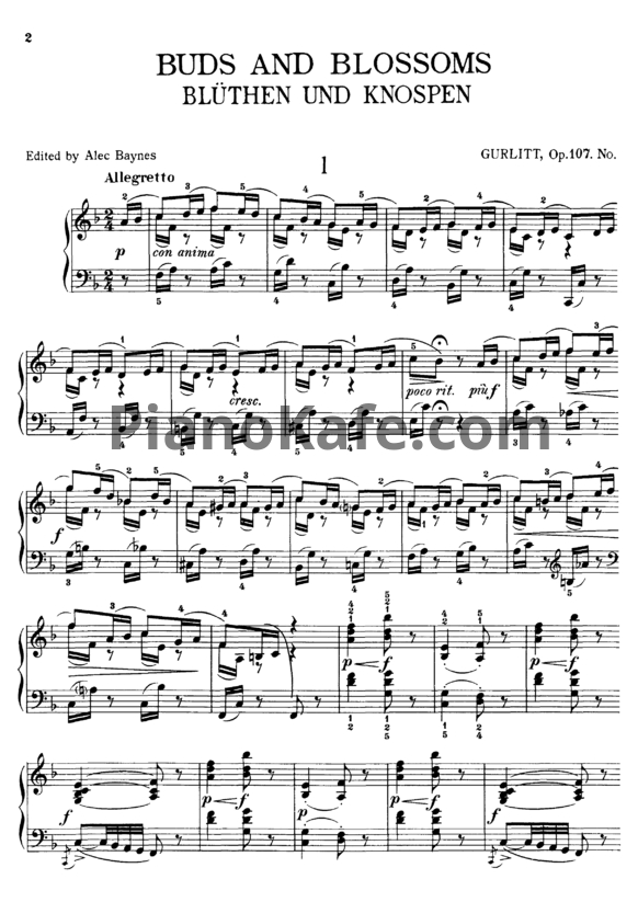 Ноты Корнелиус Гурлитт - 12 мелодических этюдов (Op. 107) - PianoKafe.com