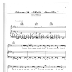 Ноты Michael Jackson - Wanna be startin' somethin' - предпросмотр