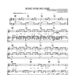Ноты Shawn Mendes - Song for no one - предпросмотр