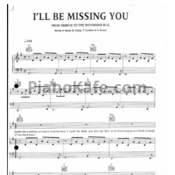 Ноты Sting - I'll be missing you - предпросмотр