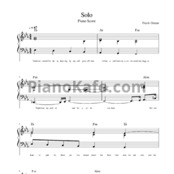 Ноты Frank Ocean - Solo - предпросмотр