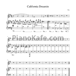 Ноты Sia - California Dreamin' - предпросмотр