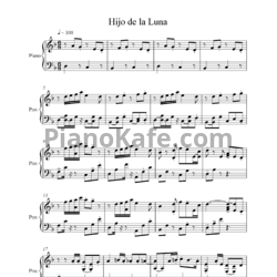 Ноты Mecano - Hijo de la Luna