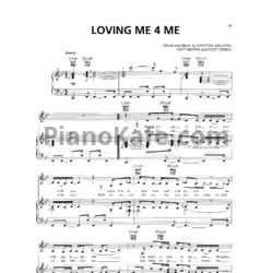 Ноты Christina Aguilera - Loving me for me - предпросмотр