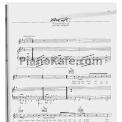 Ноты Michael Jackson - Beat it - предпросмотр