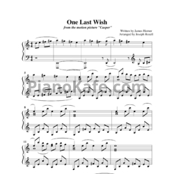 Ноты James Horner - One last wish - предпросмотр