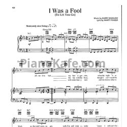 Ноты Barry Manilow - I was a fool (to let you go) - предпросмотр