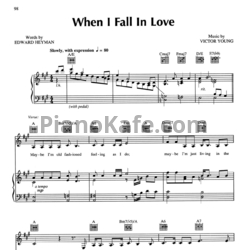 Ноты The Carpenters - When I fall in love - предпросмотр