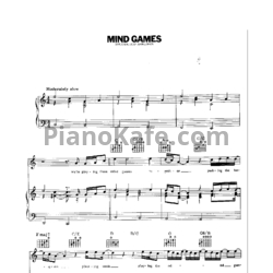 Ноты John Lennon - Mind games - предпросмотр