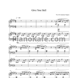 Ноты The All-American Rejects - Give you hell (для фортепиано в 4 руки) - предпросмотр