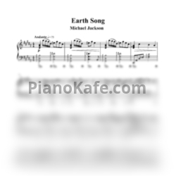 Ноты Michael Jackson - Earth song (Piano cover) - предпросмотр