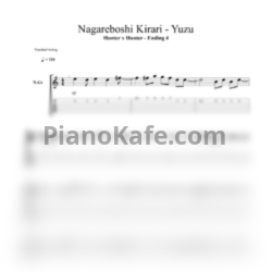 Ноты Yuzu - Nagareboshi Kirari (Hunter x Hunter - Ending 4)