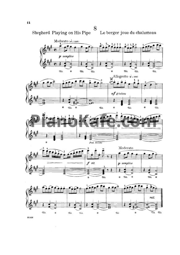Ноты Владимир Ребиков - Shepherd playing his pipe (Op. 31, №8) - PianoKafe.com