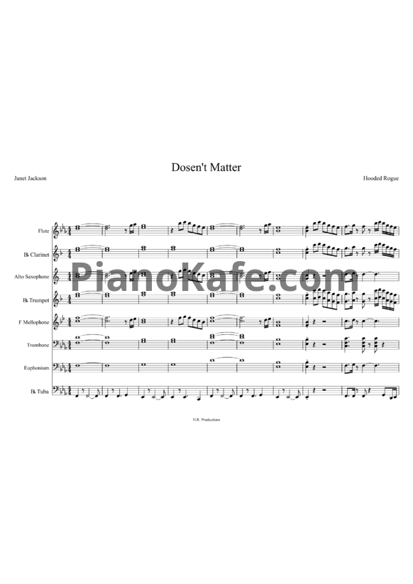 Ноты Janet Jackson - Doesn't matter (Партитура) - PianoKafe.com
