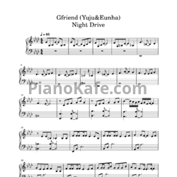 Ноты GFriend - Night drive - предпросмотр