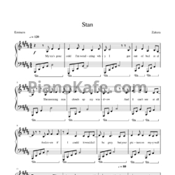 Ноты Eminem feat. Dido - Stan (Версия 2) - предпросмотр