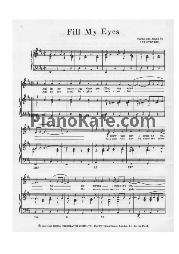Ноты Cat Stevens - Songbook (Книга нот) - PianoKafe.com