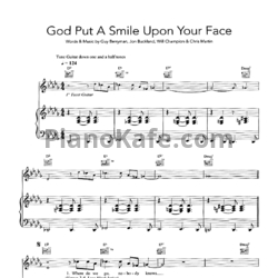 Ноты Coldplay - God put a smile upon your face - предпросмотр