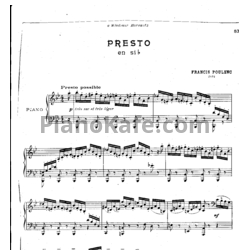 Ноты Франсис Пуленк - Presto (Версия 2) - предпросмотр