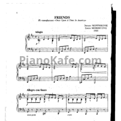 Ноты Ennio Morricone - Friends - предпросмотр