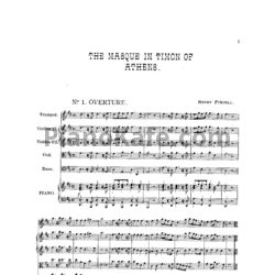 Ноты Генри Пёрселл - Semi-опера "Тимон Афинский" (Z 632) - предпросмотр