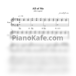 Ноты John Legend - All of me (Piano cover)