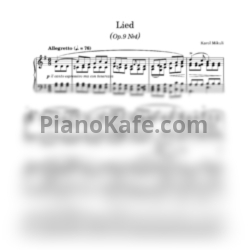 Ноты Karol Mikuli - Lied (Op. 9, №4) - предпросмотр