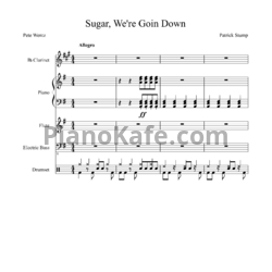 Ноты Fall Out Boy - Sugar we're goin' down - предпросмотр