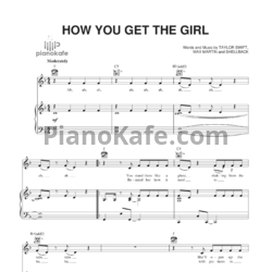 Ноты Taylor Swift - How you get the girl (Версия 2) - предпросмотр