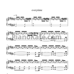 Ноты Ariana Grande - Everytime - предпросмотр