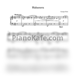 Ноты Жорж Бизе - Habanera (Легкая версия) - предпросмотр