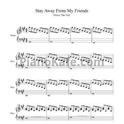 Ноты Pierce The Veil - Stay away from my friends - предпросмотр
