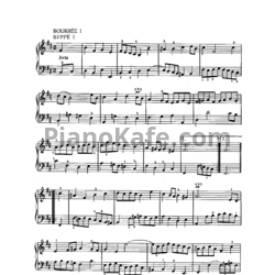 Ноты И. Бах - Французская увертюра (сюита) для клавира. Бурре I (BWV 831) - предпросмотр