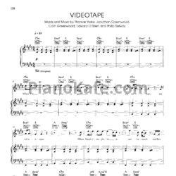 Ноты Radiohead - Videotape (Версия 2) - предпросмотр