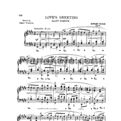 Ноты Эдуард Элгар - Love's greeting (Salut d'Amour) (Op. 12) - предпросмотр