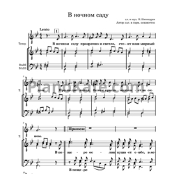 Ноты Дмитриев Дмитрий - В ночном саду - предпросмотр