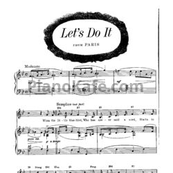 Ноты Cole Porter - Let's do it - предпросмотр
