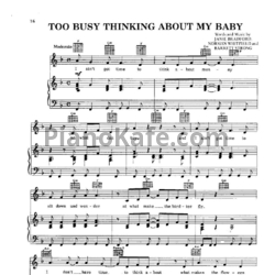 Ноты Marvin Gaye - Too busy thinking about my baby - предпросмотр