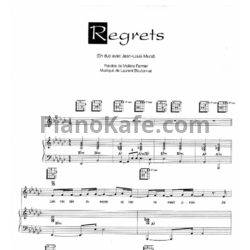 Ноты Mylene Farmer - Regrets - предпросмотр