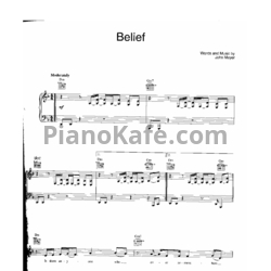 Ноты John Mayer - Belief - предпросмотр