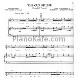Ноты Ricky Martin - The cup of life / La copa de la vida - предпросмотр