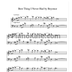 Ноты Beyonce - Best thing I never had - предпросмотр