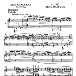 Ноты Claude Debussy - Бергамасская сюита - предпросмотр